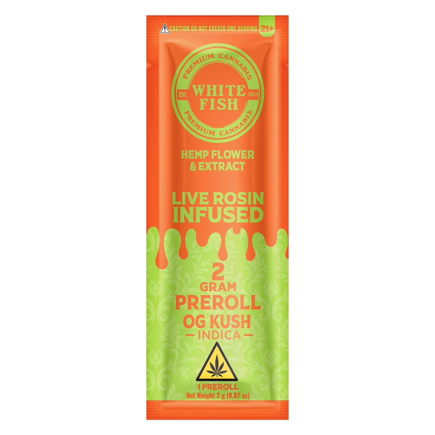 WhiteFish Single 2g Rosin-Infused Pre-Rolls