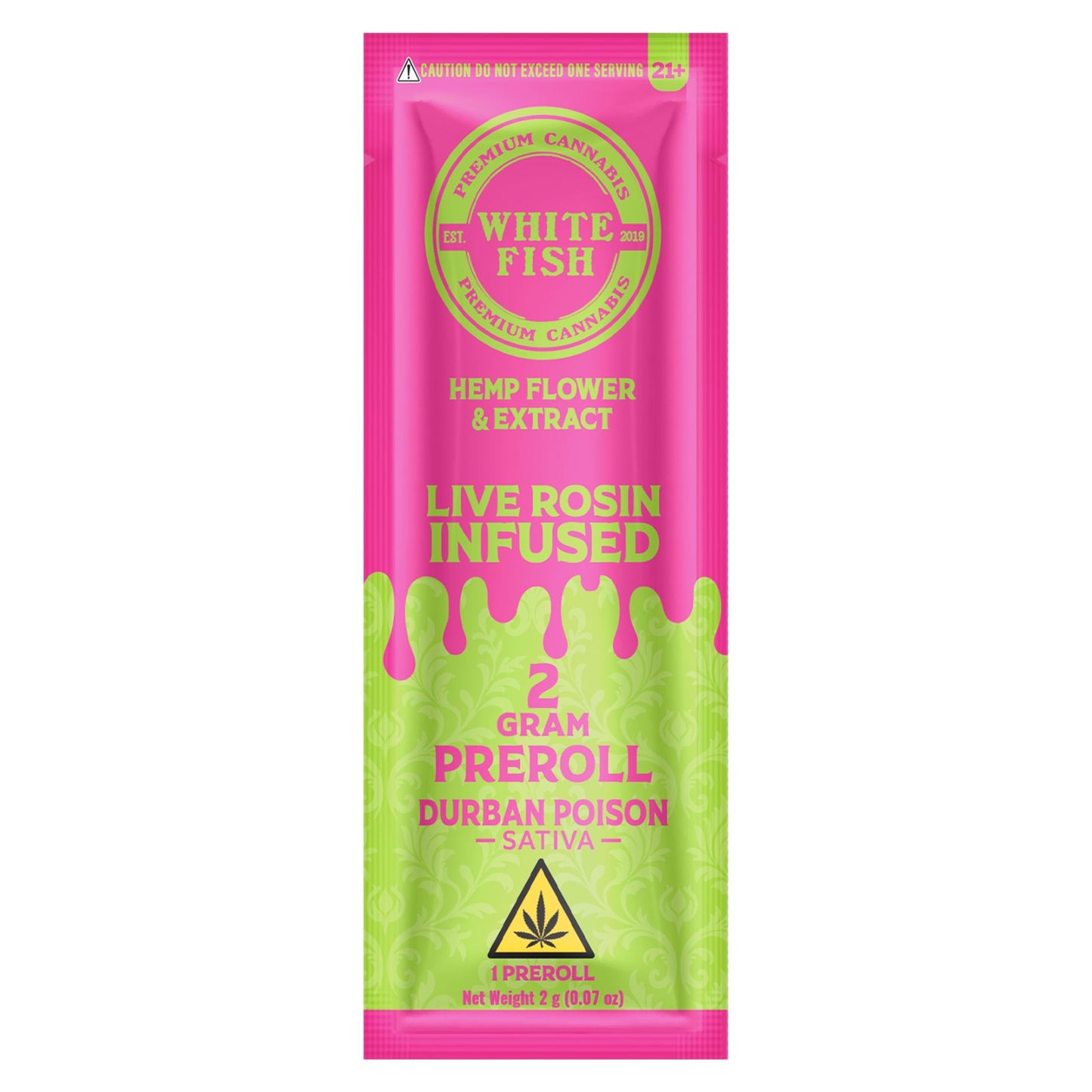 WhiteFish Single 2g Rosin-Infused Pre-Rolls